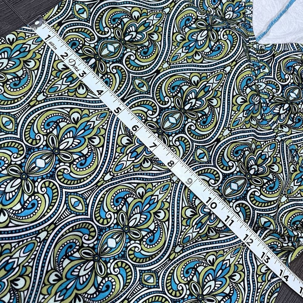 Prana Nadia Veeda‎ Sun Dress Green 3/4 Sleeve Faux Wrap Empire Waist Stretch S - Picture 5 of 10